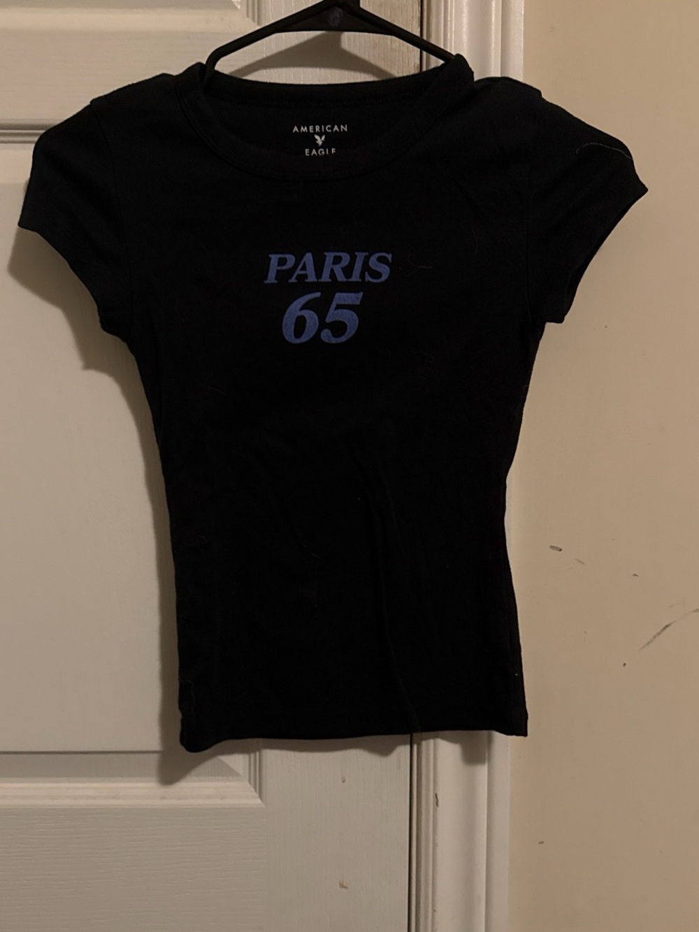 American Eagle Outfitters Black 'Paris 65' Graphic Tee